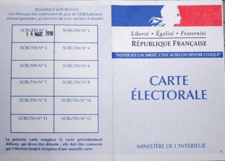 Carte d'électeur