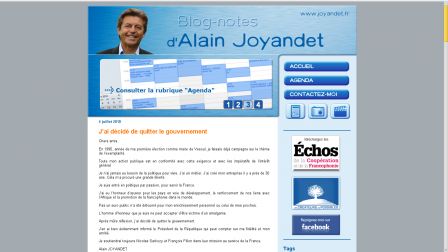 Screenshot blog de Joyandet