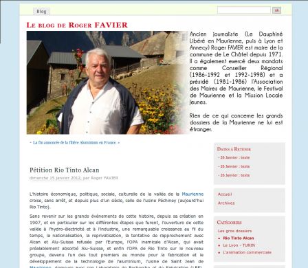 Capture blog de Roger Favier